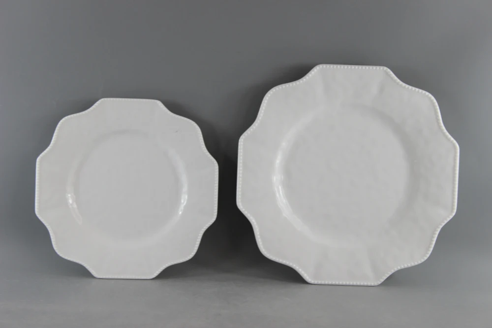 Irregular Shaped Dish And Plate Set,A5 White Plate