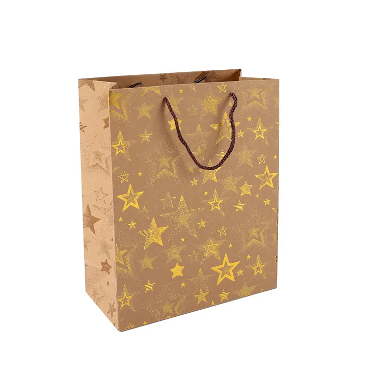 2019 Wholesale Square Eco-Friendly Custom Print Colorful Kraft Paper Bags With Handles