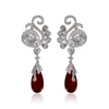 E-399 xuping brass drop earrings for women costume african jewelry,rhinestone earrings,ruby teardrop earrings
