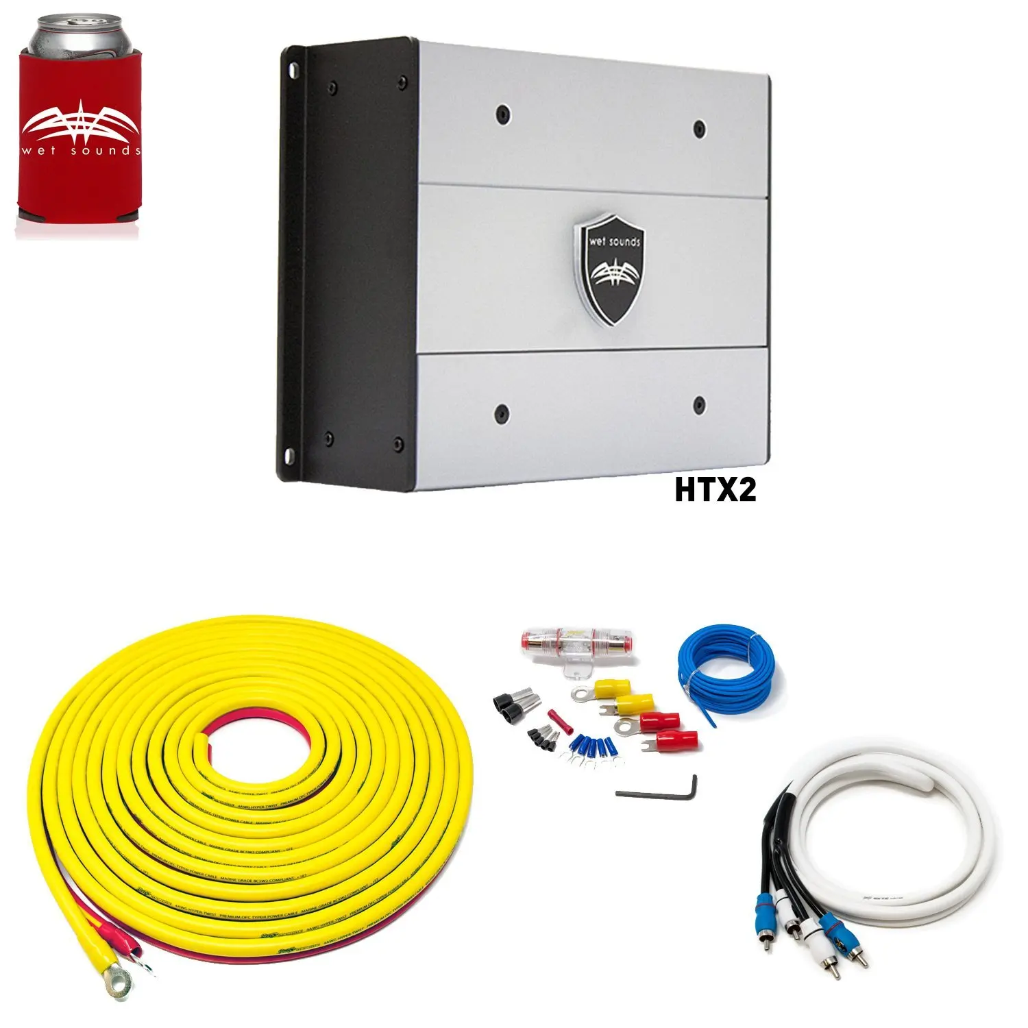 Get Quotations · Wet Sounds HTX2 Package: 600 watt 2-channel amplifier & Stinger 7-Meter