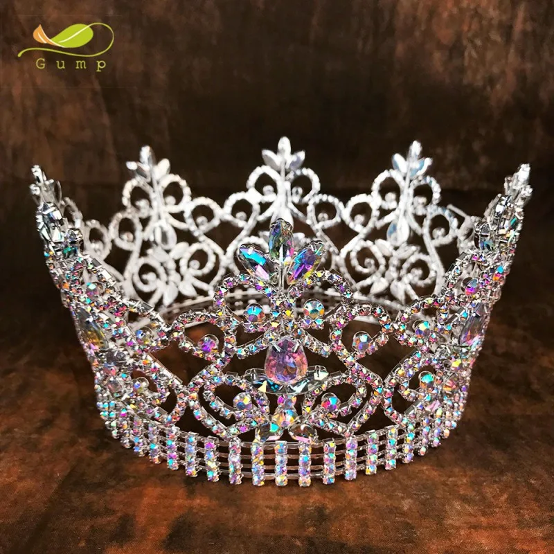 Ab Stones Full Round Crown Crystal Custom Crowns Buy Ab Stones Full Round Crowncrystal Custom