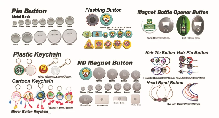 High Quality Cheap Interchangeable Pneumatic Semi - Automatic Button Badge Making Machine