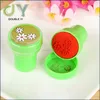 Custom Korea style round cartoon various flower shape stamp for promotion gifts