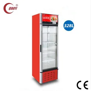 Supermarket Single Clear Glass Door Pepsi Coke Display Cooler Refrigerator