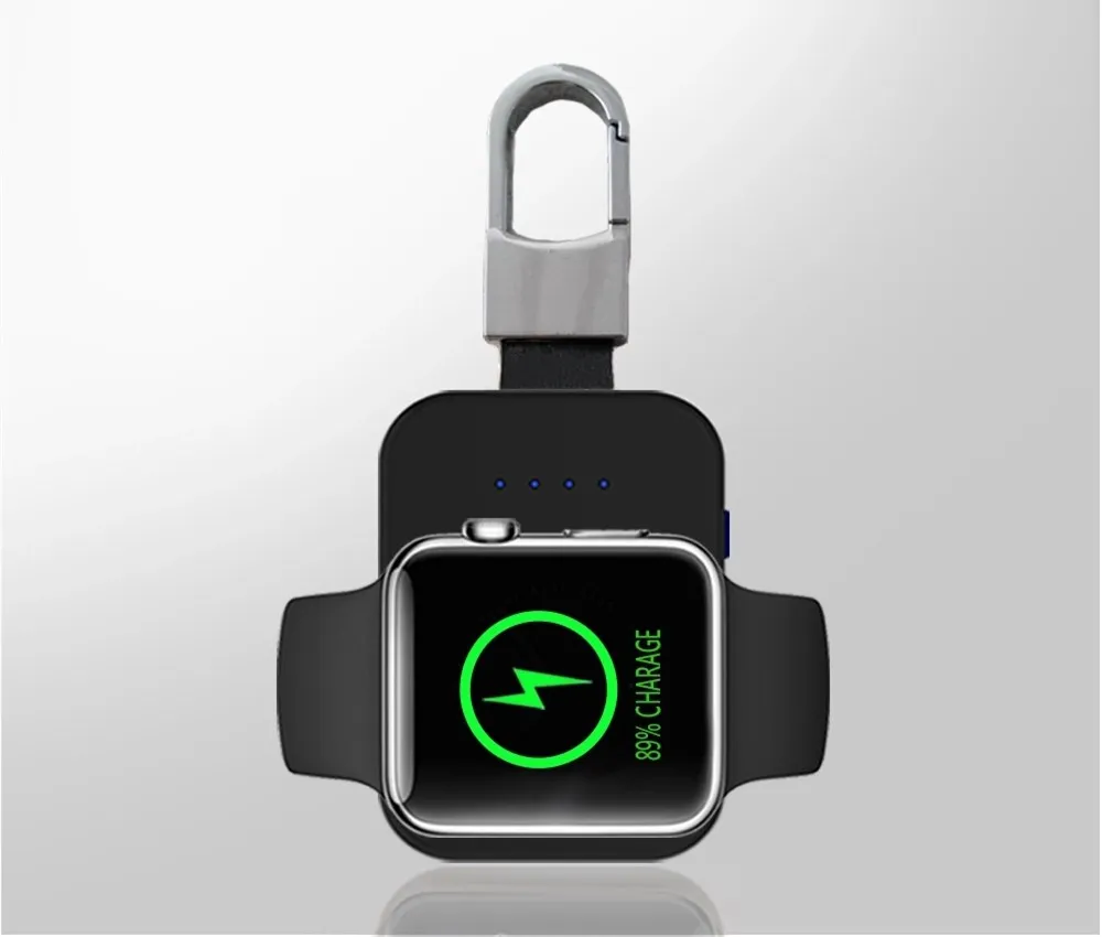QI Wireless Charger Power Bank for Watch 1 2 3 4 Portable Mini External Battery Pack KeyChain for Apple Watch Wireless Charger - ANKUX.COM