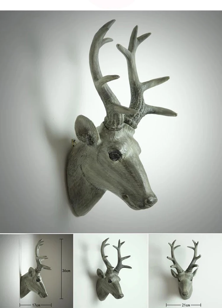 Resin Animal Head Wall Hanging Deer Head Sculpture For Decoration Buy