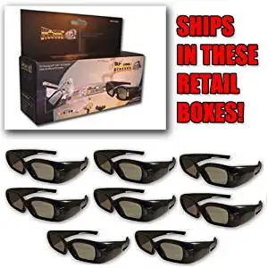 3DTV Corp® 3D Window® DLP LINK 3D Glasses (EIGHT) for ALL 3D Ready DLP Projectors and ALL Samsung® and Mitsubishi® DLP TV's.