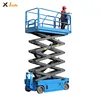 4-14m 300kg battery powered charger hydraulic electric automatic self propelled DC scissor ladder lift with free spare parts