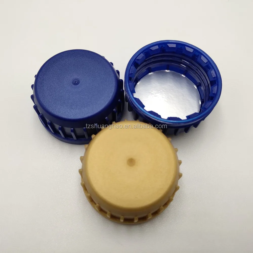 Plastic 46mm Lubricant Oil Bottle Screw Cap With Induction Aluminum