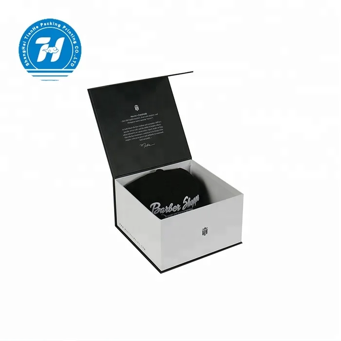 
Exquisite FSC Certificate Folding Rigid Cardboard Gift Baseball Cap Paper Packaging Box With Custom Logo 