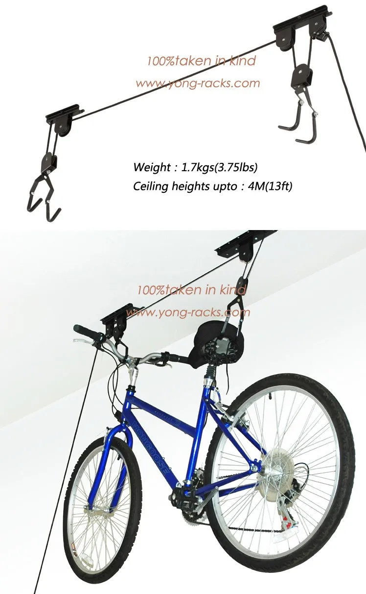 Ceiling Bike Storage Lift Hanging Cycle Bicycle Garage Shed Mount Pulley Rack Hoist Buy Bike Hoist Bicycle Lift Bike Storage Product On Alibaba Com