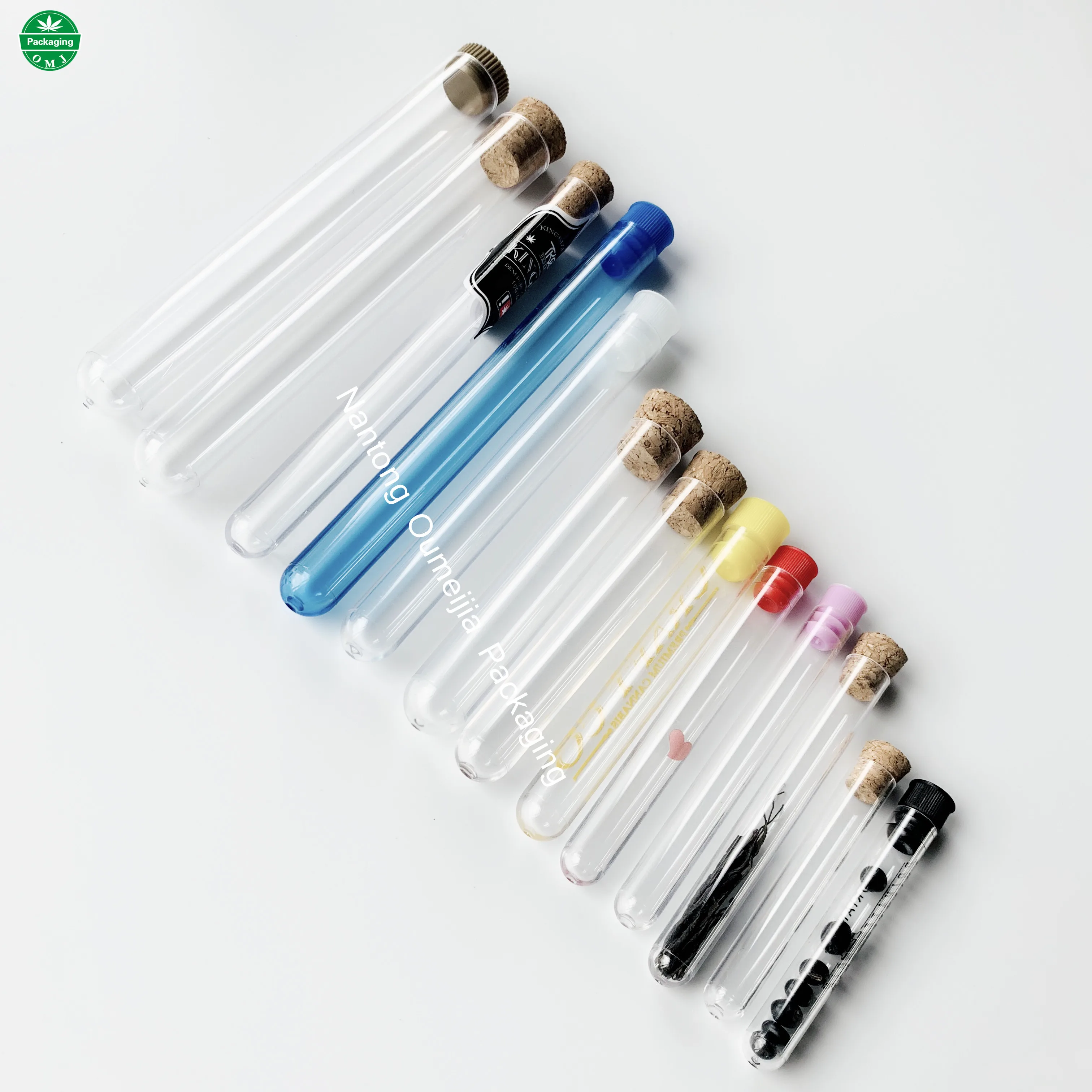 Wholesale 20mm Plastic Test Tube Preroll Tube With Tops For Cigar