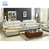Ninesky Brand Modern Wood Frame 7 Seater Corner Leather Sofa Set Settee, Genuine Leather Couch
