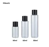 wholesale round plastic pet clear small toner bottle 40ml 60ml 80ml with screw cap