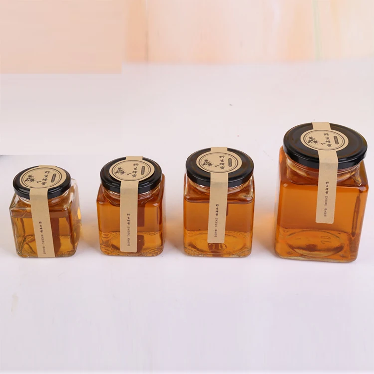 Wholesale Square Glass Honey Jars 45ml 85ml 120ml 180ml 280ml 380ml ...