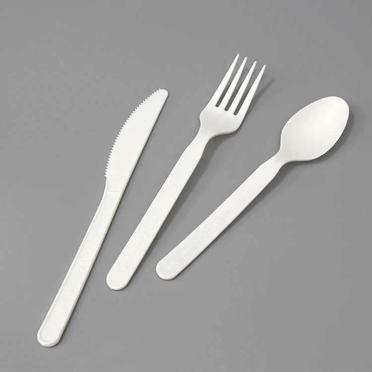 Biodegradable Cpla Biodegradable Disposable Plastic Cutlery Spoon And ...