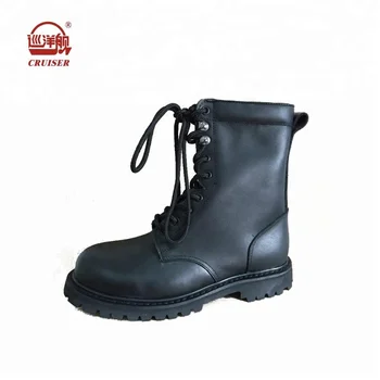 genuine leather combat boots