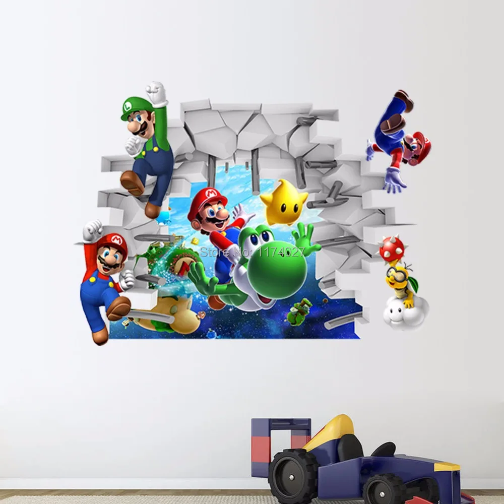 Achetez en Gros mario bros sticker mural en Ligne à des