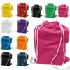 12 Pack 1 Dozen Mix Colors Durable Cotton Drawstring Tote Bags