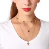 Hot Sale Skinny Bar Stacking Layer Multi Strand Bar Gold Plated Necklace