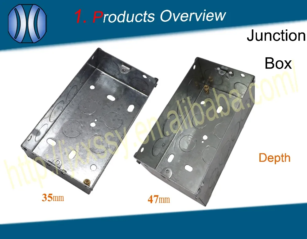 Switch Back Box 3*6*47mm Depth Uk Standard Flush Steel Electric Light