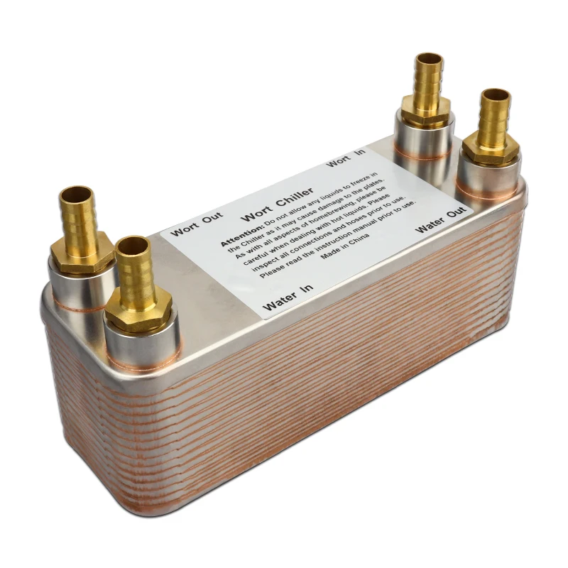 Ss 304 Heat Exchanger 60 Plates Wort Chiller Brazed Plate Draft Beer