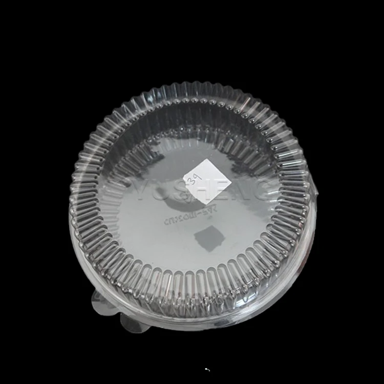 Food Packaging Disposable Clear Plastic Round Box With Hinged Lid Buy
