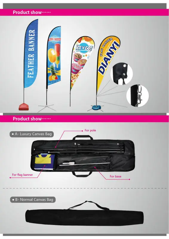 Folding Flag Banner Teardrop/double Sided Flag Wholesale Promotional