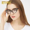 STORY FDY97568 New Push Plastic Cat Eye Rhinestone Optical Glasses Frames