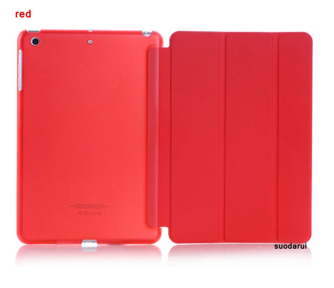 Three Folding stand leather smart case cover For apple iPad mini 4