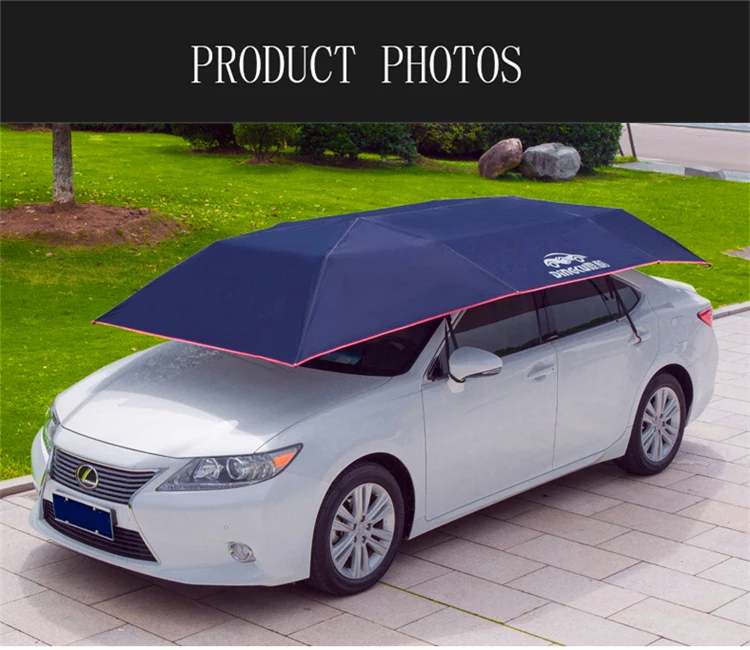 Dingku 4Meter New technology car roof umbrella anti-wind car umbrella sun shield outdoor automatic new car protect