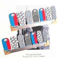 Black White Cartoon cat child Nail Arts Nail Sticker Waterproof Nail Decal Sticker Gel Polish French