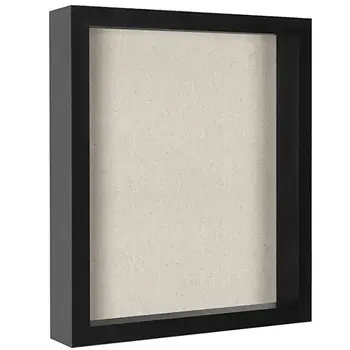 11*14 Linen Display Case Wood 3d Photo Frame Custom Wall Art Shadow Box ...