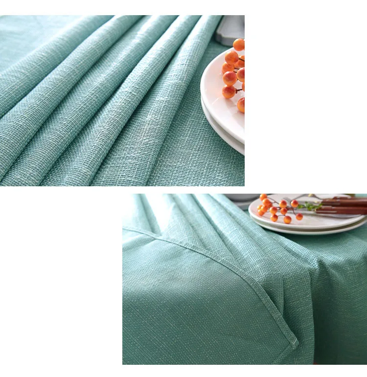 Customized Nordic Japanese fabric cotton and linen simple modern round rectangular table cloth