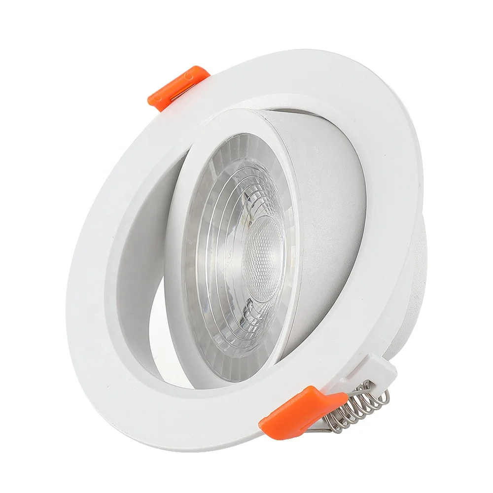 Professional supplier round square white 3w 5w 7w 9w 12w adjustable indoor led ceiling cob spot down light 6w
