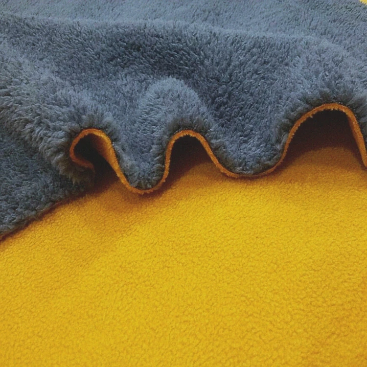 Polar Fleece And Velvet Fabrics Bonded 100 Polyester Plain Dyed