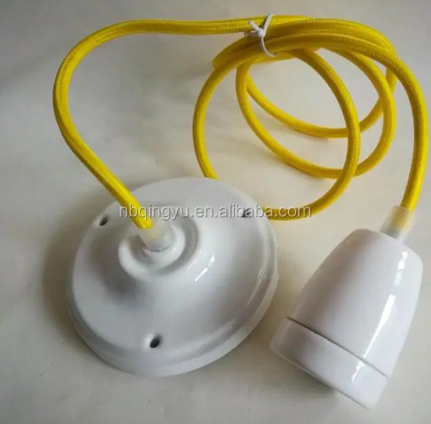 Vintage Colorful Ceramic Lamp Cord Set Ceiling Lamp Cords With E27