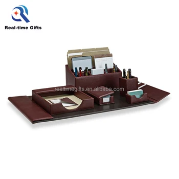 Luxury Business Table Organizer 6 Pieces Pu Office Leather Desk Set Luxury Business Table Organizer 6 Pieces Pu Office Leather Desk Set