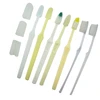 Preparted disposable children toothbrushes special needs toothbrush and toothpaste in one dual toothbrush for adult