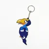 Promotion woodpecker shape 3D rubber keychain , 3D animal key ring