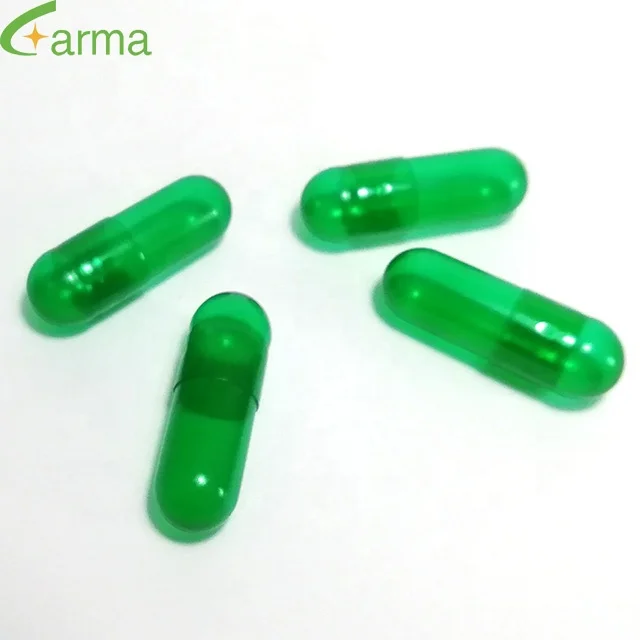 Green Empty Gelatin Capsule Size 2