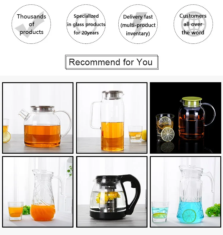 Customized Glass Jug&cup Set Blue Spray Pitcher Drinking Water Carafe ...