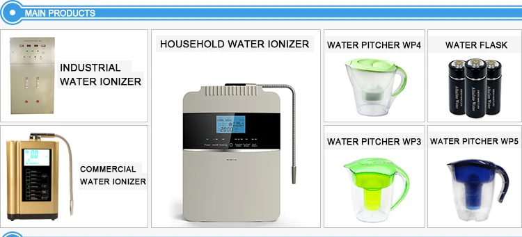 Alkaline Water Ionizer with Built-in Heating System Self-cleaning Function and Touch-control Panel for Healthy Drinking Water