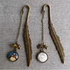 metal feather with time gem bookmark antique metal bookmark for wholesale