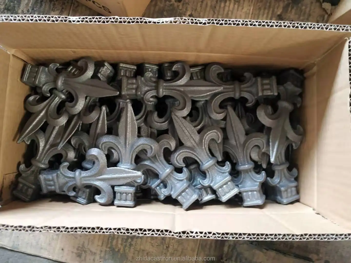 Ornamental Cast Iron Fence Spears Point And Finials In Fencing Trellis