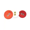 Fabric button and fabric flat button