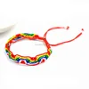 Colorful Cotton handmade woven friendship bracelet, friendship bracelet with beads
