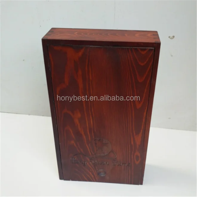 custom wood wine box packaging