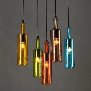 Old Bar Decorative Lighting Creative Hanging Dining Room Diy Colorful Wine Bottle Gl Pendant Light Old Bar Decorative Lighting Creative Hanging Dining Room Diy Colorful Wine Bottle Gl Pendant Light
