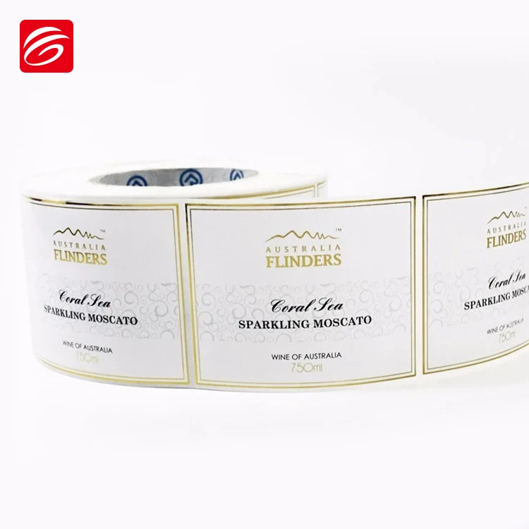 Custom Printed Self Adhesive Gold/silver Hot Stamp Foil Paper Label